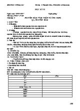 Giáo án Giải tích 12 nâng cao - Chương 3 Nguyên hàm, tích phân và ứng dụng